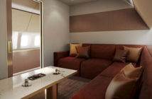 lounge on private aircraft