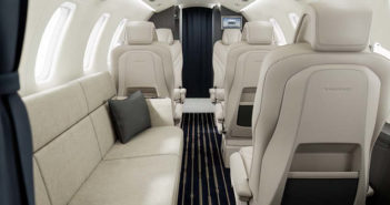 Business jet cabin