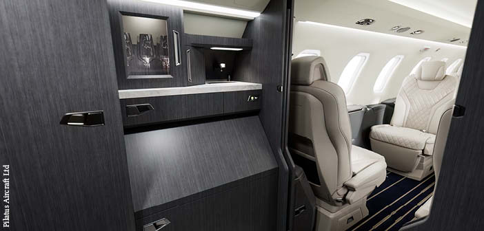 Business jet cabin