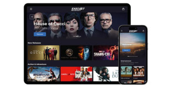 Tablet and phone showing entertainment options