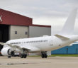Aircraft entering a hangar