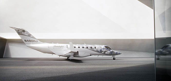 Business jet on ground