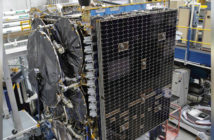 satellite in test facility